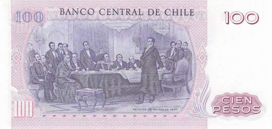 100 Pesos p152b Chile 1977